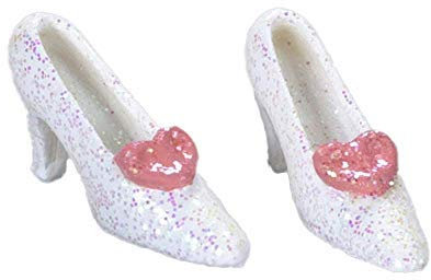 Melody Jane Puppenhaus Weiß Und Pink Glitter Schuhe Miniatur Schlafzimmer Bekleidung Zubehör