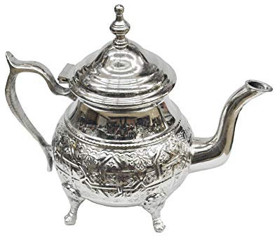 Horus Artesanía de Egipto. Théière marocaine orientale et traditionnelle pour un usage quotidien. 750 ml équivalent à 8 verres