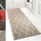 Floordirekt Teppich-Läufer Cosenza | Modernes Rauten-Design | Hochwertige Verarbeitung | Rutschhemmender Gelrücken | Erhältlich in 5 Farben & vielen Größen (80 x 250 cm, Beige)