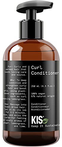 KIS Green Curl - Conditioner - 250ml - lockiges & welliges Haar - 100% Vegane Rezeptur - sulfatfrei