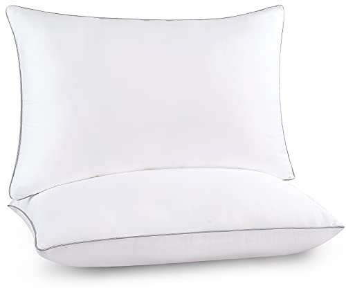 Cuscini da letto per dormire, confezione da 2, cuscini rinfrescanti di dimensioni standard, set di 2 per chi dorme sul lato posteriore e sullo stomaco, imbottitura alternativa in piuma, cuscini di