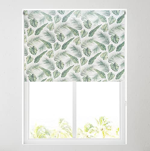 Green Palm Daylight Roller Blind - Free Cut to Size (2ft (61cm))
