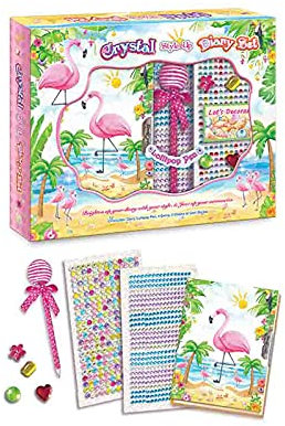 DUDUBUY Flamingo Diary with Lock Kids Journal Stationary Set for Little Girl Pre School Teen Learning Writing Drawing Age 5 6 7 8 Years Unicorn Gift with Notebook