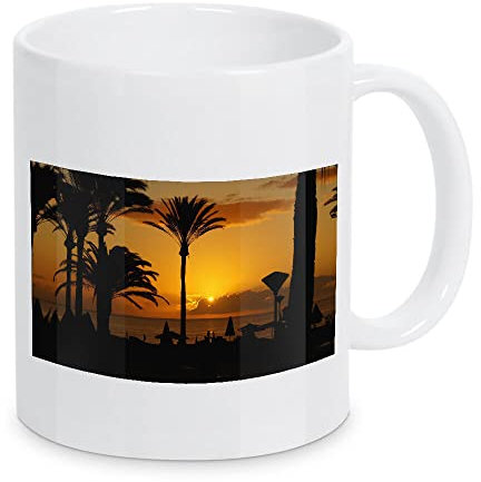 artboxONE Tasse Sonnenaufgang auf Fuerteventura von Dienstleistungsdrohne.de - Kaffeetasse Städte