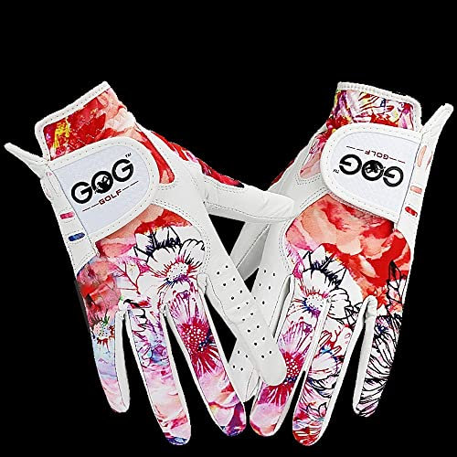 LUOSHUAI Golf Handschuhe Golfhandschuhe 1. Paar Echtes Leder Marke Links/rechts for Frauen Dame Sporthandschuh Golf Handschuh Herren (Size : 19)