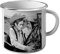 Tasse, emailliert, Metall, Star berühmt, James Dean Schauspieler, altes Kino, Original 1
