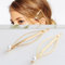Aneneiceera Vintage Pearl Hair Clip Set - Boho Gold Pin, Retro Barrette, Decorative Clamps, Bobby Pins - Wedding Accessories for Women and Girls (2 Pcs)