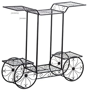 ZLASS Pflanzenregal Schmiedeeisen Wohnzimmer Bodenart Blumenständer Multi-Layer Pflanze Regal Europäische Innenbalkon Blume Pot Rack Blumenregal