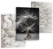 Muralo - Wandbilder Set - Leinwand Bilder Set Aufhängefertig - Bilder für Wohnzimmer Schlafzimmer - Moderne Wanddeko - Pusteblume - 3 Bilder 30 x 40 cm