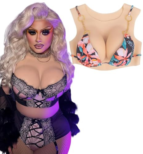 TEAYUYIM Silicone Breast Realistic Breast Plate Silicone Breast Plate B-G Cup Crossdressing Queen Breastectomy
