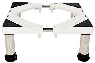 Adjustable Washing Machine Base Height 18.5-22.5cm Telescopic Furniture Stand Width 46-66cm Length 52-72cm Fridge Freezer Stand Holder Stand for Dishwasher Wine Cooler - 300kg (4 Legs,18.5-22.5cm