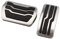 LECREA Auto Pedal Set für Ford Focus 2 3 4 MK2 MK3 MK4 2005–2022, Verschleißfest Gaspedal Bremse Fußstütze Pads Anti Rutsch Pedal Abdeckungen, Auto Innere Beschützen ZubehöR,at Without Rest