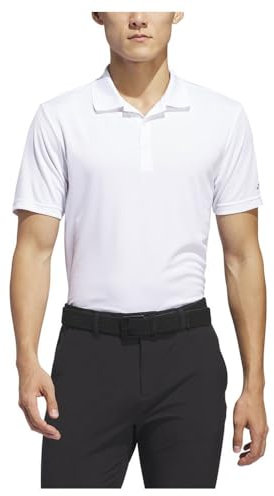 adidas Men's Core Performance Primegreen Polo Shirt, White, XL