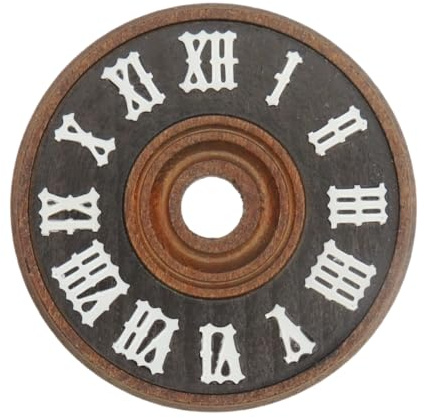KD89 Kuckucksuhr aus Holz, Dunkelbraun, mit römischen Ziffern aus weißem Kunststoff, Größe wählbar (60 mm)