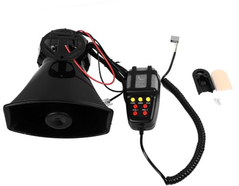 Auto-Megaphon-Lautsprecher, 7-Ton-Sound, Sirene, Horn, Notfall-Sound-Verstärker, Kunststoff, Für Fahrzeug, 12 V