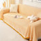 FANSU Sofabezug L Form 1 2 3 4 Sitzer, Elegant Sofaüberwurf Decke Ecksofa Universelle rutschfeste Couch Bezug Sofaschoner Sofa Decken Couch Überwürf Einteiliger Sofabezug (Gelb,180 * 380cm)