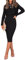 LACOZY Women's Fall 2 Piece Sweater Set Rib Knit Long Sleeve Crop Top Maxi Bodycon Skirt Casual Winter Outfits Black M
