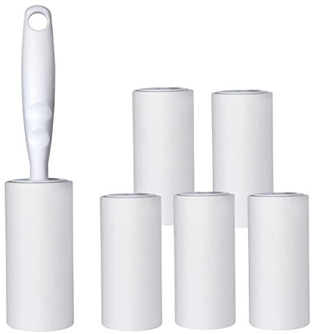 Phyachelo Fussel Roller 360 Blatt mit 5 Extra Klebrigen Fussel Rollern für Kleidung, Sofa, Bett und, Tier Haare, Katzen Haarre