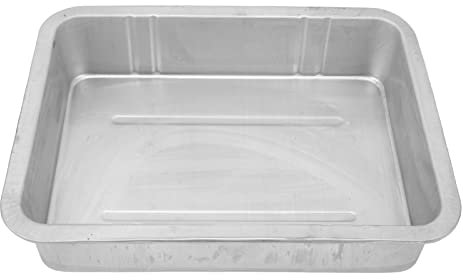 Low Profile Oil Drain Pan, 5L/10L Universal Metal Automotive Oil Change Container Large Opening Leakproof Portable Oil Change Pan for Cars, Motorcycles, Boats, Tractors (10L)