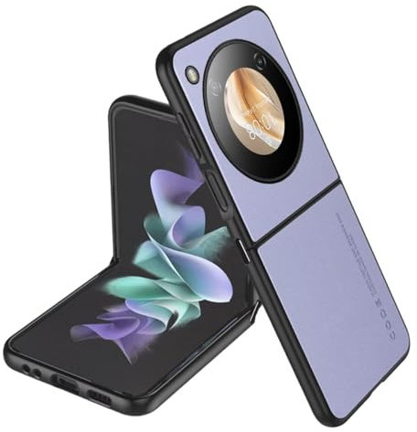 HAFFAN Phone Case Protective Cover Designed for Nubia Flip 5G (6.9), Imitation Leather Style - Light Purple