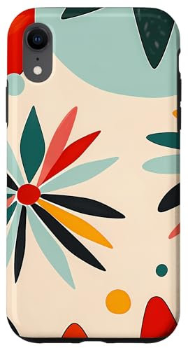 Mid Century Modern Abstrakt Bunte Formen Funky Cool Hülle für iPhone XR