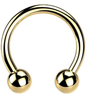 Piersando Piercing Lippe Labret Lippenpiercing Titan G23 Hufeisen Universal Ohr Piercing Außengewinde