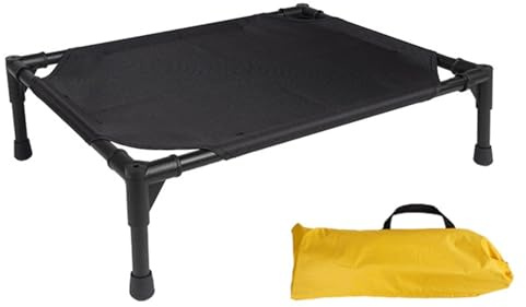 Kixolazr Elevated Dog Bed Elevated Pet Cot Raised Dog Cot Dog Sun Shade Bed Portable Pet Cot Canopy Cooling Raised Dogs Cats Bed for Large Dogs Camping, Indoor & Outdoor Use