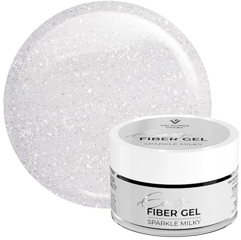 Victoria Vynn Sparkling UV/LED Builder Gel Easy Fiber Gel for Nail Manicure Glitter (Sparkle Milky, 15ml)