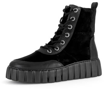 Gabor Damen Schnürstiefeletten, Frauen Stiefeletten,halbstiefel,Kurzstiefel,uebergangsschuhe,uebergangsstiefel,schwarz (Micro),39 EU / 6 UK