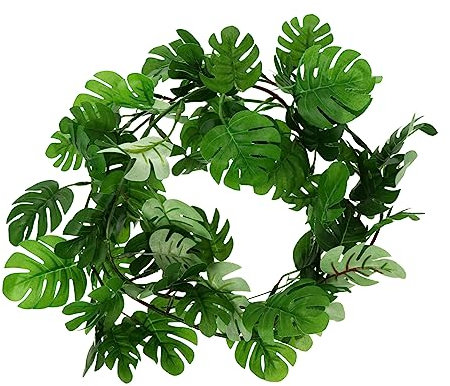 ULDIGI Künstliches Monstera-dekor Simulation Grüne Aus Seide Rattan-Pflanzen-Dekoration Für Wand Und Decke Langlebig Und Umweltfreundlich