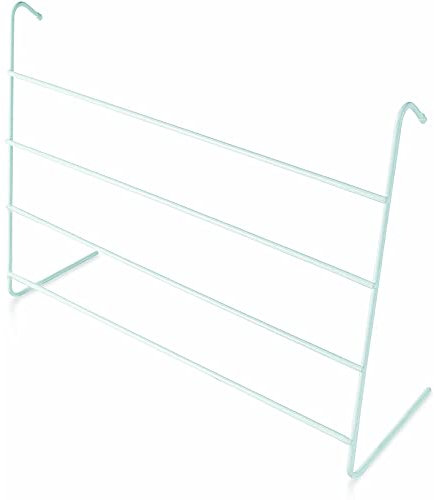 Q&H - 4 Bar Radiator Airer - Indoor Clothes Dryer Rack - Laundry Towel Rail Holder - Lightweight Cloth Hanger - Clothes Drying Rack - Rubber End Caps - Towel Hanging Bars - White, 36 x 51 x 17 cm (1)
