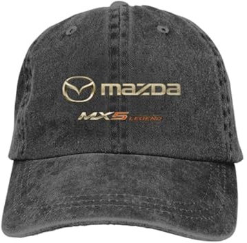 EIWXEFQT Auto Baseballkappe, für Mazda MX-5 2010-2024 Waschbare Baseball Cap Freizeit Cap Individuell verstellbar und leicht abwaschbar,S-A