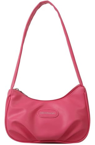 Beimus Sacs à main pour femme, sacs à main à bandoulière, sac à main polyvalent, sac à main pour aisselles, sac à main noir/blanc/argent/marron/rose/vert, rose vif