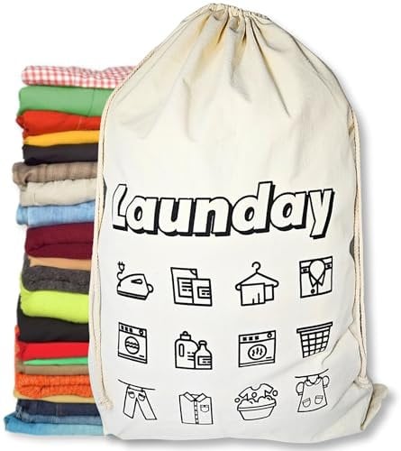 1 Pièces Extra-Large Sac Linge Sale avec Cordon de Serrage,70x90cm(28x36IN)75L,Sac Linge Sale Voyage,Panier a Linge Pliable