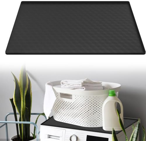 DASIAUTOEM Kühlschrankmatte, Tropfschale Kühlschrank 60 x 60cm Silikon Kühlschrankmatten mit Erhöhtem Rand, Bodenmatte Tropfschale Waschmaschine Bodenschutz für Trockner Waschmaschine Tische