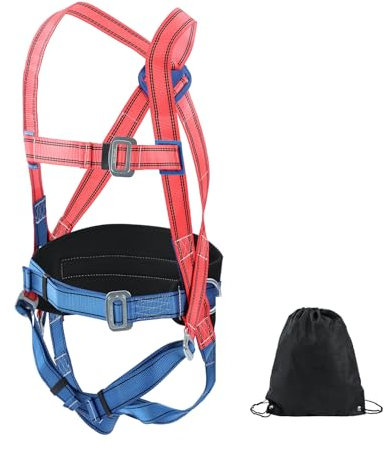 KATSU Tools Safety Harness Kit, Scaffolders Mountain Climbing Harness Full Body Saftey Fall Arrest Protection, Rescue Rope Aerial Work Belt 362116A