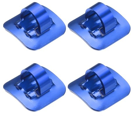 sourcing map 4pcs Bicycle C-Clips Clamps Housing Hose Guide Brake Derailleur Shift Cables with Adhesive Seat for MTB, Blue