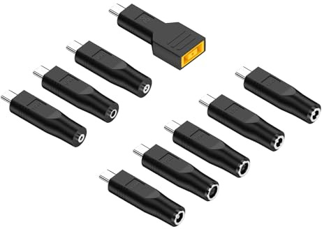 9PCS Type C Male to PD100W Female Laptop Power Adapter Set 9 Adapters for Powerful Charging and Compatibility