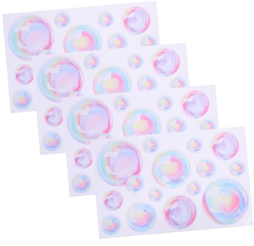 HOMOCONO Blasen Wandtattoos Wasserfarben 20x30cm 4 Bögen Wanddeko Badezimmer Wohnzimmer Ablösbar
