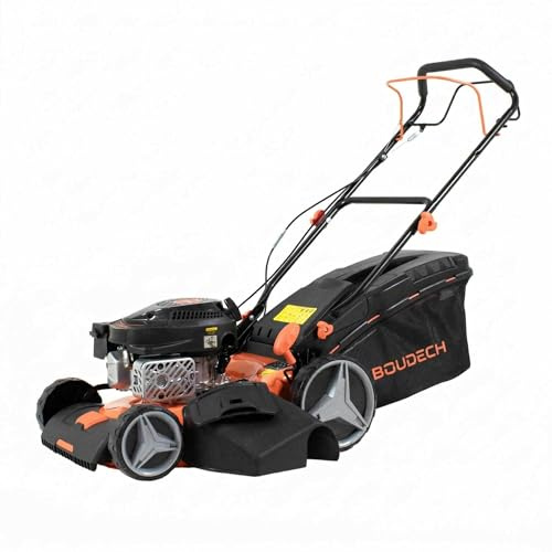 Boudech Jukut 170 - Tosaerba a Trazione Motore 4 Tempi a Scoppio Benzina 170cc 3.5HP Taglio 30-80 mm con Funzione Pacciamatura Nero