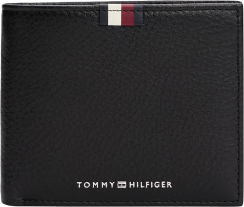 Tommy Hilfiger Herren Geldbeutel aus Leder, Schwarz (Black), Einheitsgröße | Einheitsgröße