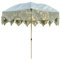 JTPMYFT Outdoor Tassel Parasol, Outdoor Patio Umbrella With Knob Tilt, Windproof Portable Beach Umbrella UPF50 Tassel Parasol For Pool, Backyard, Patio, Garden