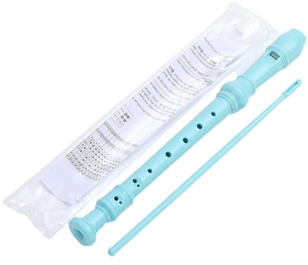 Asyduey Light -8 Holes Soprano Recorder Kit with Cleaning Rod, German Style C Key Recorder Set for Kids Beginners Students