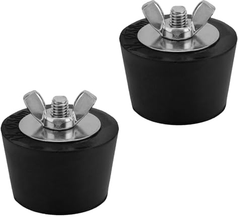 Fukaisu 2pcs Bouchons d’Hivernage de Piscine, Bouchon Conique en Caoutchouc 38mm pour Buse Rejet Piscine Enterrée & Hors Sol Bouchon d’Expansion Skimmer pour Protection Hivernale Tuyaux
