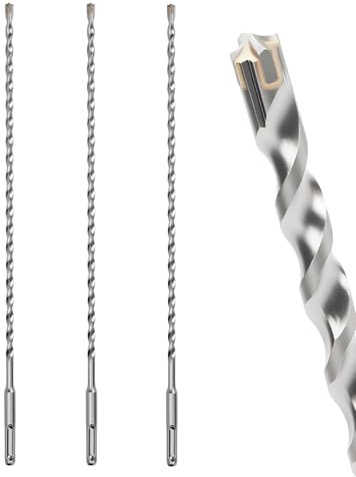 MOXPIFY Steinbohrer, 6 mm lang, 310 mm lang, Hammer-SDS-Bohrer für Stahlbeton, Ziegelwände, SDS-Plus-Schaft (6 mm x 310 mm x 3)