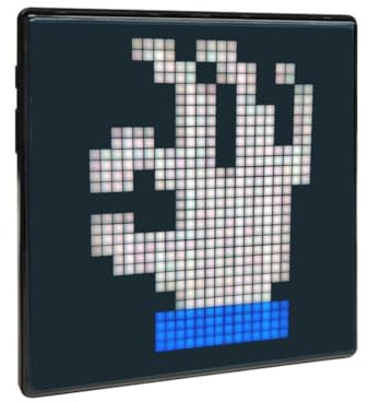 MoSundi Programmierbarer Pixel Art LED-Bilderrahmen für Heimdekoration, schwarz, 64 x 64 Pixel