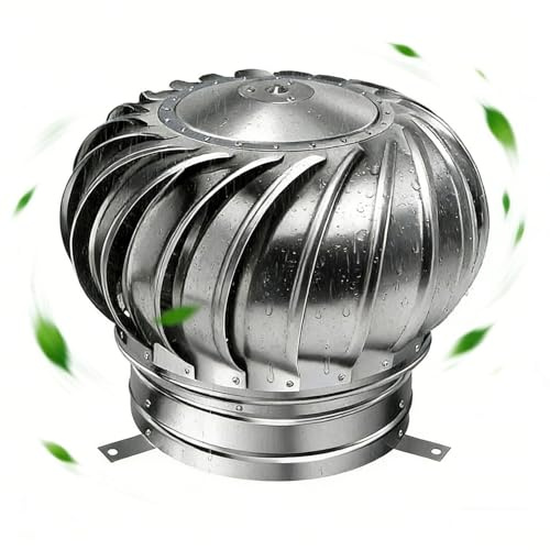 110mm 160 mm 200mm Kaminaufsatz Edelstahl Drehbar Schornsteinaufsatz Windbetrieben Schornsteinabdeckung für Ofen Schornstein Lüftungs Regenhaube Drehbare Kaminhaube(201-100mm/4in)