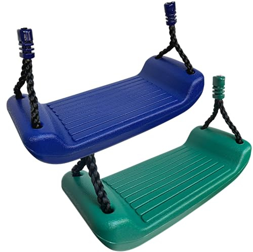2er Set Schaukelsitz Kinder Kunststoff Blau & Petrolgrün – Brettschaukel wetterfest, höhenverstellbar 90–150 cm, bis 70 kg, Gartenschaukel für Schaukelgestell & Spielplatz
