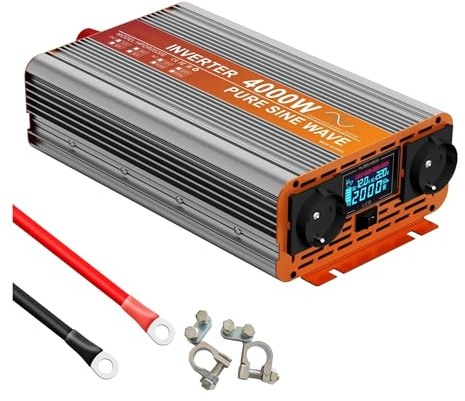Power Inverter Inversor Corriente Inversor De Onda Pura De 24 V, 220 V, 3000 W, 4000 W, 5000 W Y 6000 W, Convertidor De 12 V A 220 V, Transformador para Coche Y Camión.(24V,4000W)