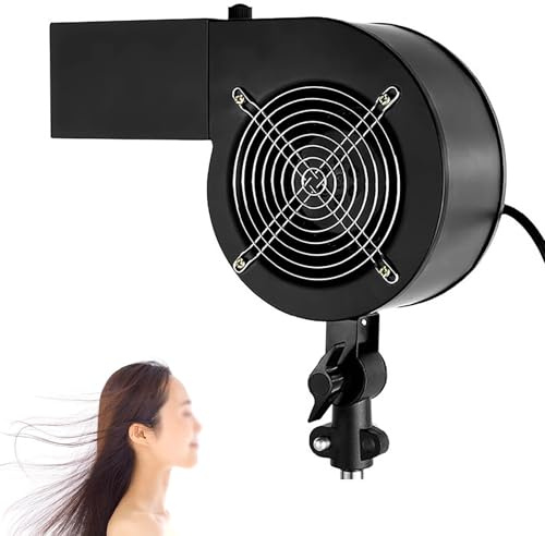 Fotografie-Windgebläse, 120 W Bühnen-Spezialeffekt-Gebläse, Variable Geschwindigkeitsregelung, einstellbares Luftvolumen, Außenläufer-Motordesign – für Hochzeits-, Mode- und Filmfotografie